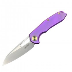 Nóż składany Kubey Vagrant Purple Titanium, Bead Blasted CPM S35V by Maksim Tkachuk (KB284D)