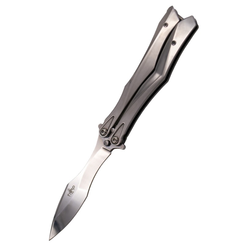 Nóż składany motylek Third Balisong Chrome Stainless Steel, Chrome 420 (K2818CR)