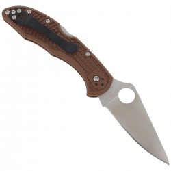 Nóż Spyderco Delica 4 FRN Brown Flat Ground Plain (C11FPBN)