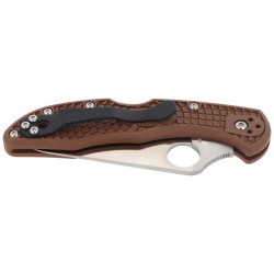 Nóż Spyderco Delica 4 FRN Brown Flat Ground Plain (C11FPBN)