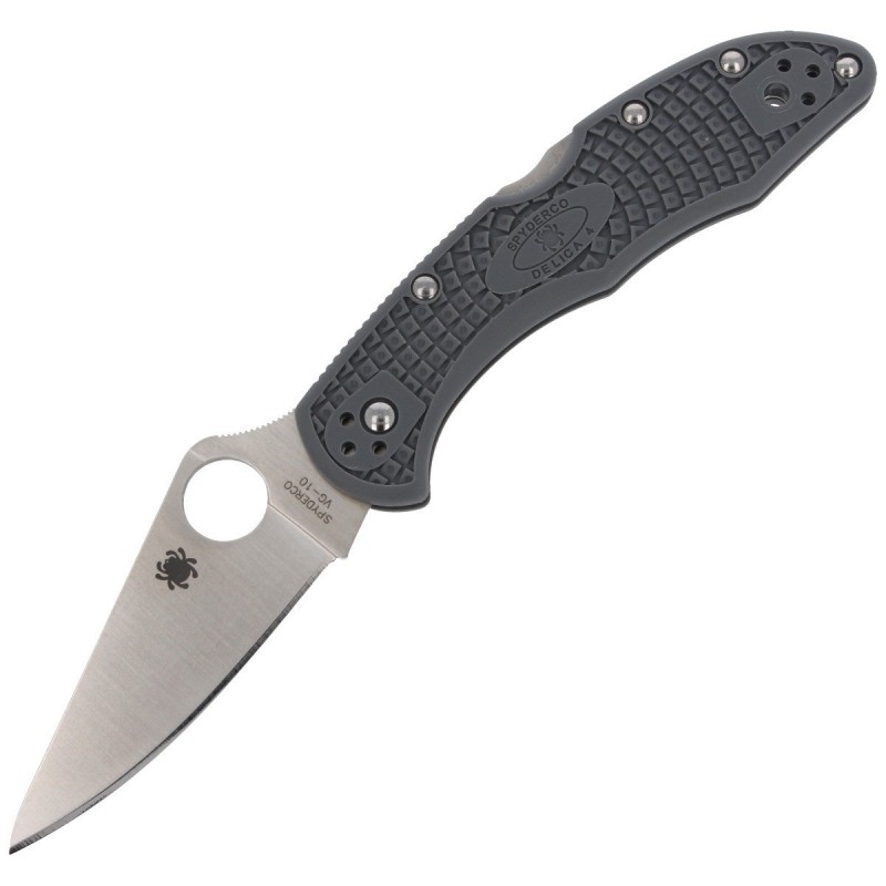 Nóż Spyderco Delica 4 FRN Gray Flat Ground Plain (C11FPGY)