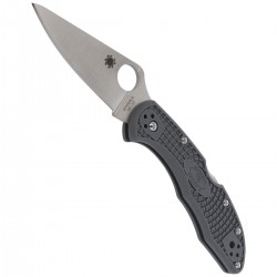 Nóż Spyderco Delica 4 FRN Gray Flat Ground Plain (C11FPGY)