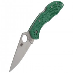 Nóż Spyderco Delica 4 FRN Green Flat Ground Plain (C11FPGR)