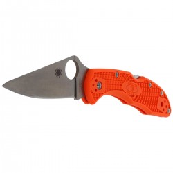 Nóż Spyderco Delica 4 FRN Orange Flat Ground Plain (C11FPOR)