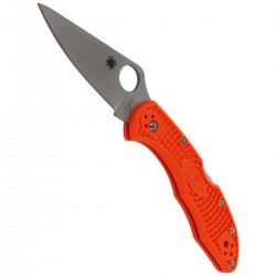 Nóż Spyderco Delica 4 FRN Orange Flat Ground Plain (C11FPOR)