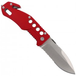 Nóż ratowniczy BlackFox Aluminium Red Rescue Folder (BF-117)